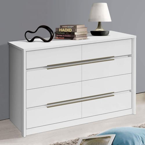 imagem-Cômoda Urban 8 Gavetas Espresso Móveis - Branco