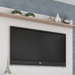 Painel para TV até 42 Polegadas 1 Prateleira Benevello Quiditá Móveis Branco
