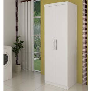 Sapateira Vertical Multiuso 2 Portas 5 Prateleiras Santos Mapi Móveis Branco