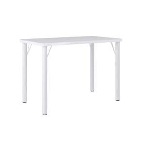 Mesa de Jantar Tubular Retangular 900 Roma Bona Vita Móveis Branco
