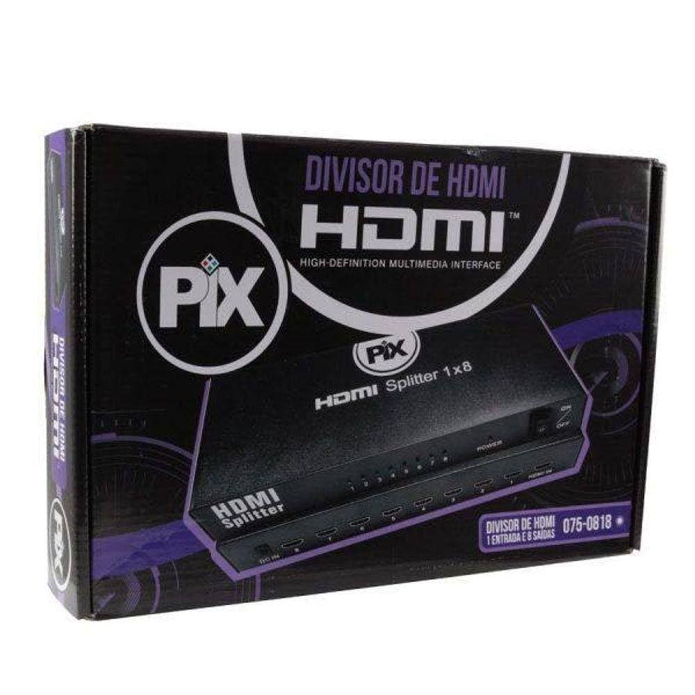 Divisor de Vídeo HDMI 1 Entrada para 8 Saídas 1.4