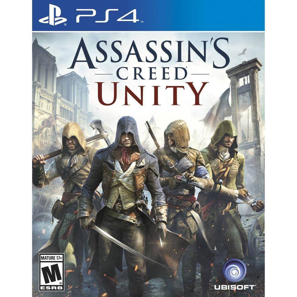 Kit assassins creed unity jogo ps4 bandeira cd caixinha de musica