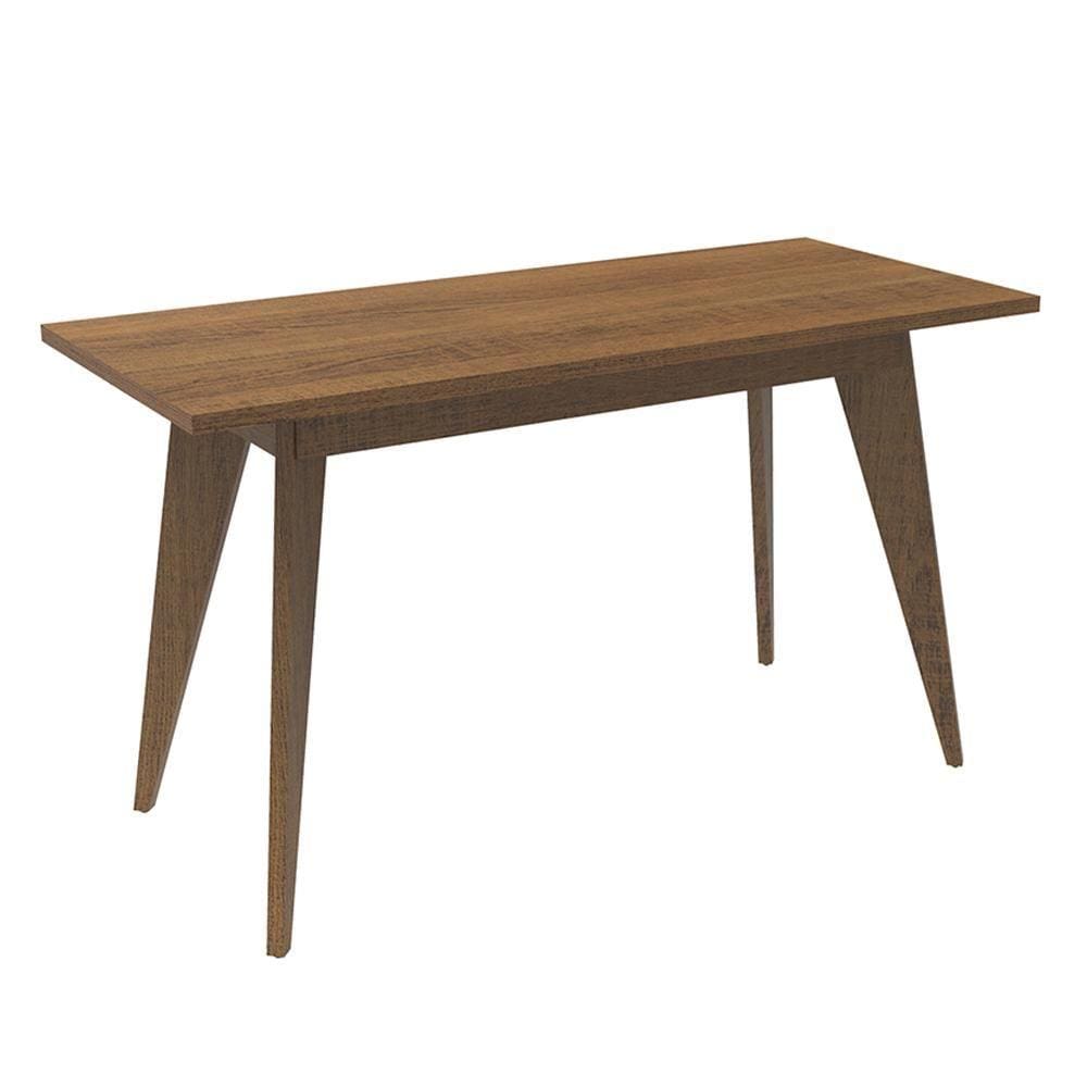 Mesa Madesa Retangular para Escritório com Tampo de Madeira 5319