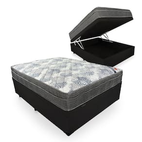 Cama Box Com Baú Viúva + Colchão De Molas Ensacadas - Ortobom - ISO SuperPocket - 128x188x67cm