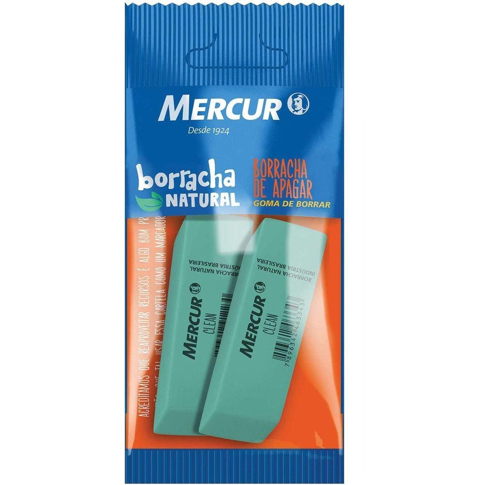 Embalagem com 2 Borracha Verde Mercur