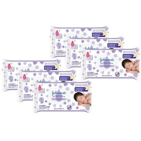 Kit Toalhas Umedecidas Johnsons Baby Hora do Sono 6 pacotes com 96 unidades cada