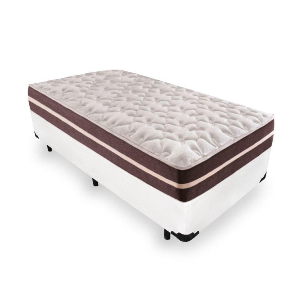 Cama Box Solteiro + Colchão De Molas - Anjos - Classic Superlastic 88x188x57cm