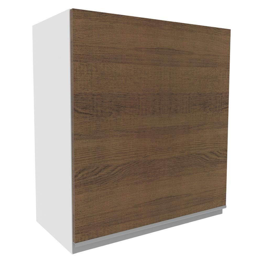 Armário Aéreo Madesa Acordes 100% MDF 60 cm 1 Porta - Branco/Rustic