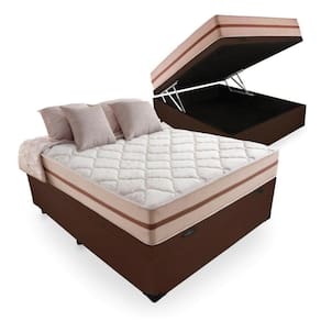 Cama Box Com Baú Viúva + Colchão De Molas Ensacadas - Anjos - Classic - 128x188x64cm
