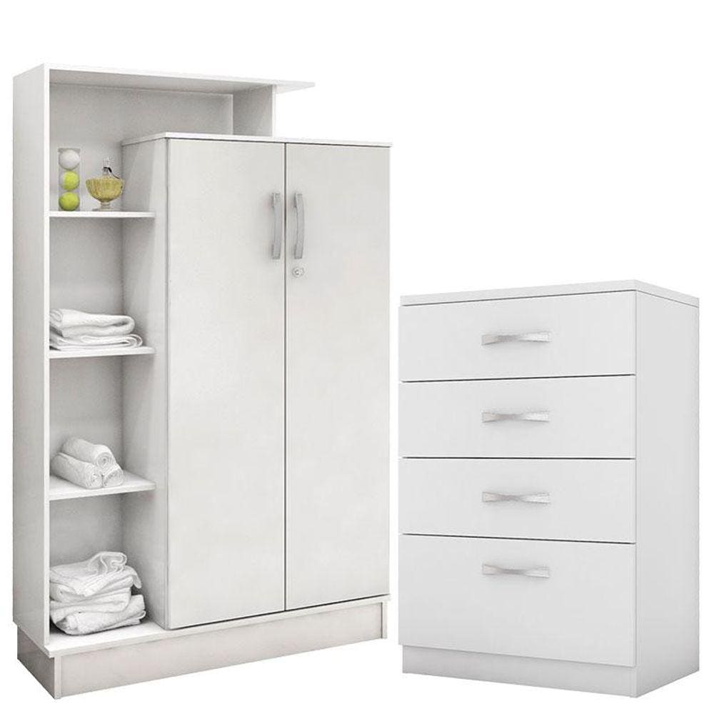 Cômoda Astral e Armário Multiuso Elite