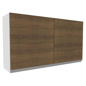 Armário Aéreo Madesa Acordes 100% MDF 120 cm 2 Portas - Branco/Rustic