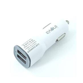 Carregador Veicular Branco 2 portas usb car charge Inova