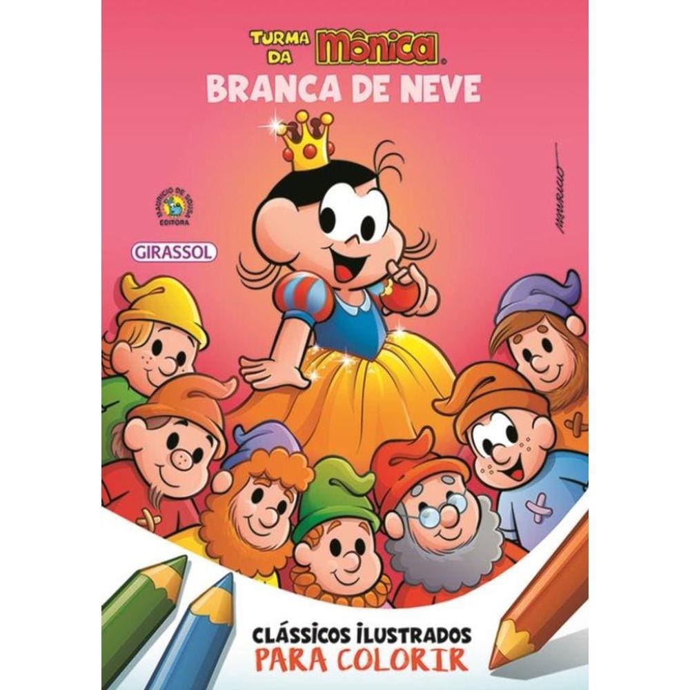 Turma Da Monica Classicos Ilustrados Para Colorir - Branca De Neve