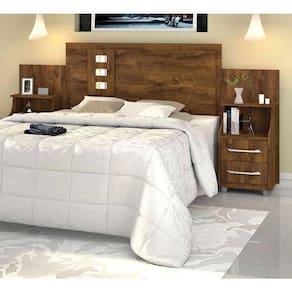 Cabeceira Para Cama Casalqueenking Com Mesa de Cabeceira Flórida - Vitamov 0548593