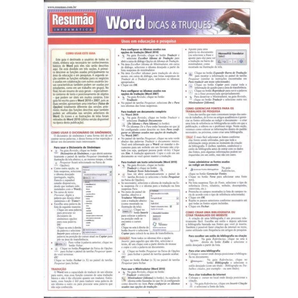 Resumao - Word - Dicas & Truques