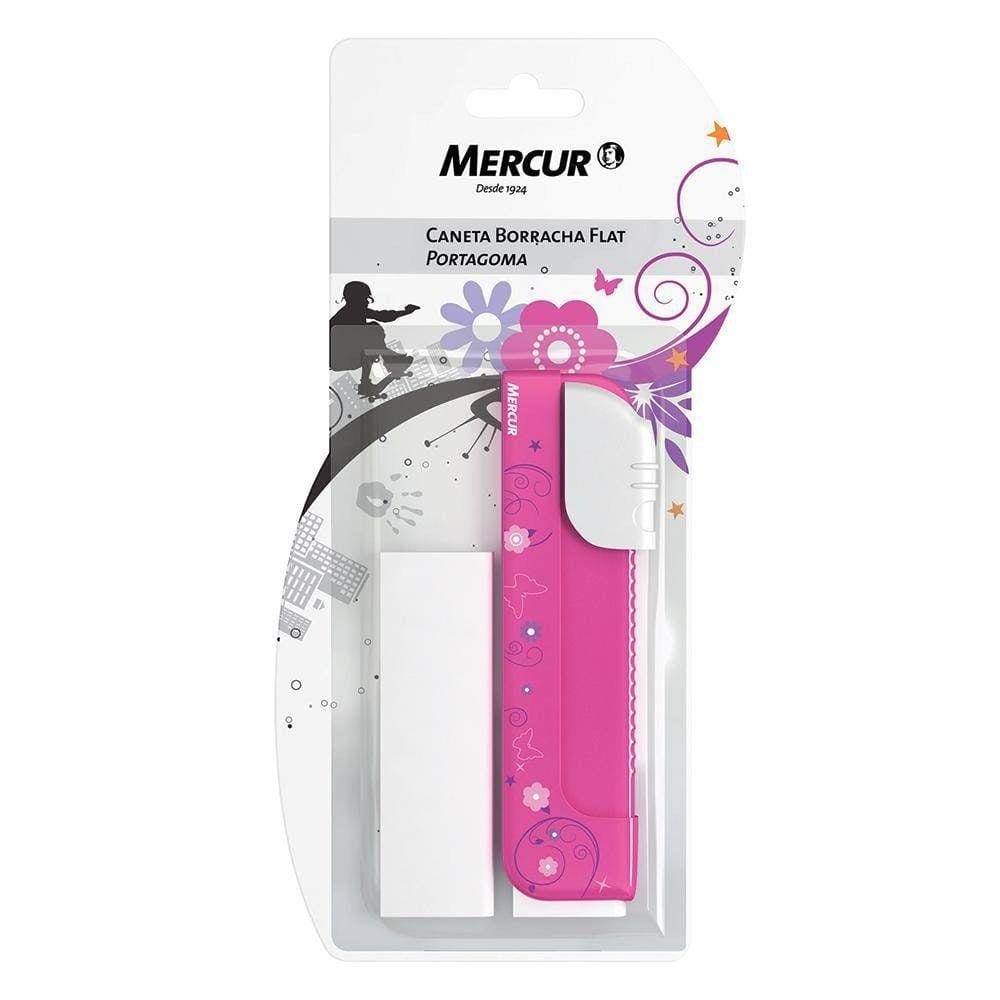 Caneta Borracha Flat Retrátil Rosa