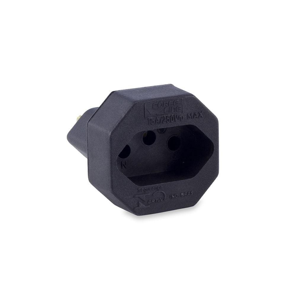 Pino Adaptador 15A Preto Force Line