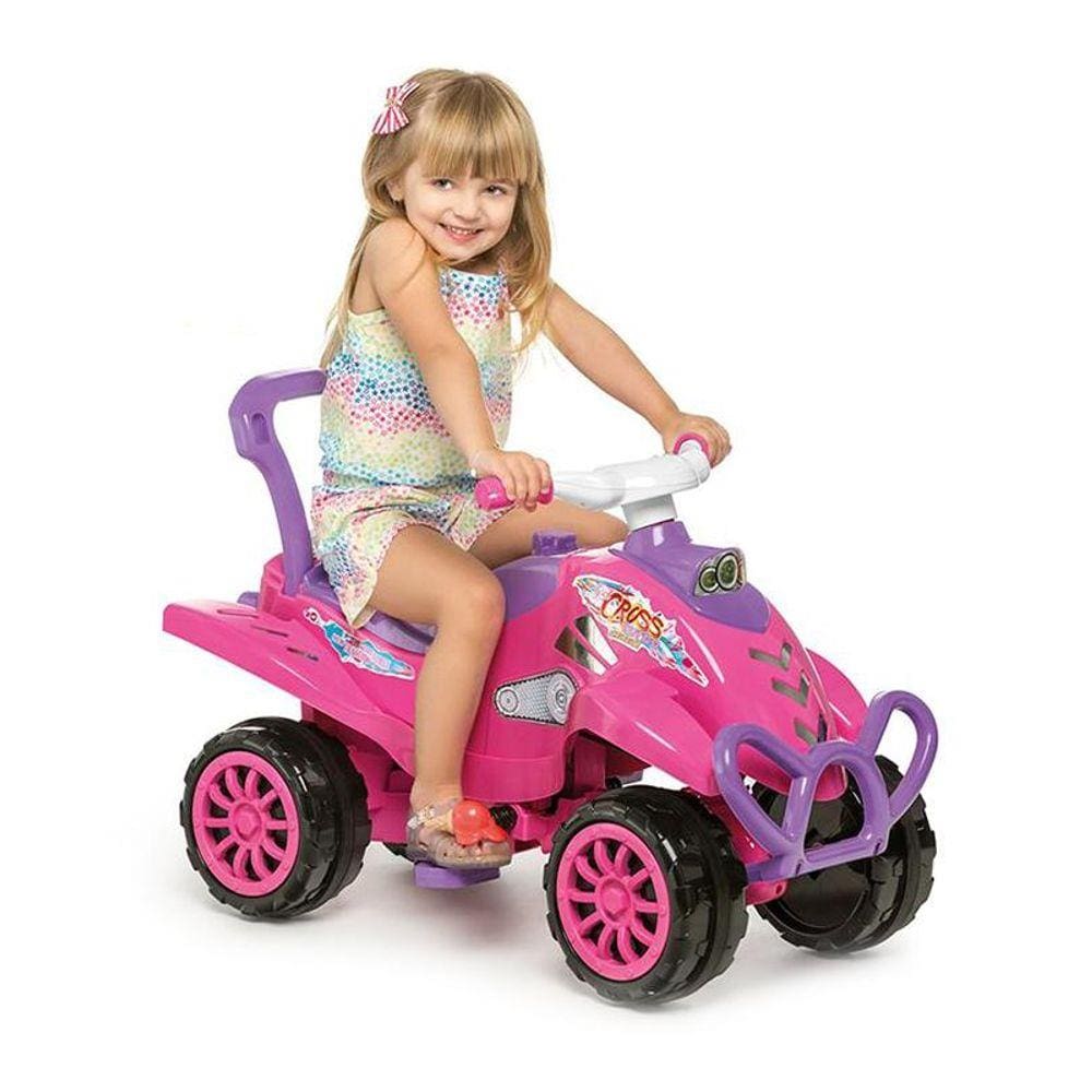 Carrinho de Passeio ou Pedal Cross Turbo - Pink - Calesita