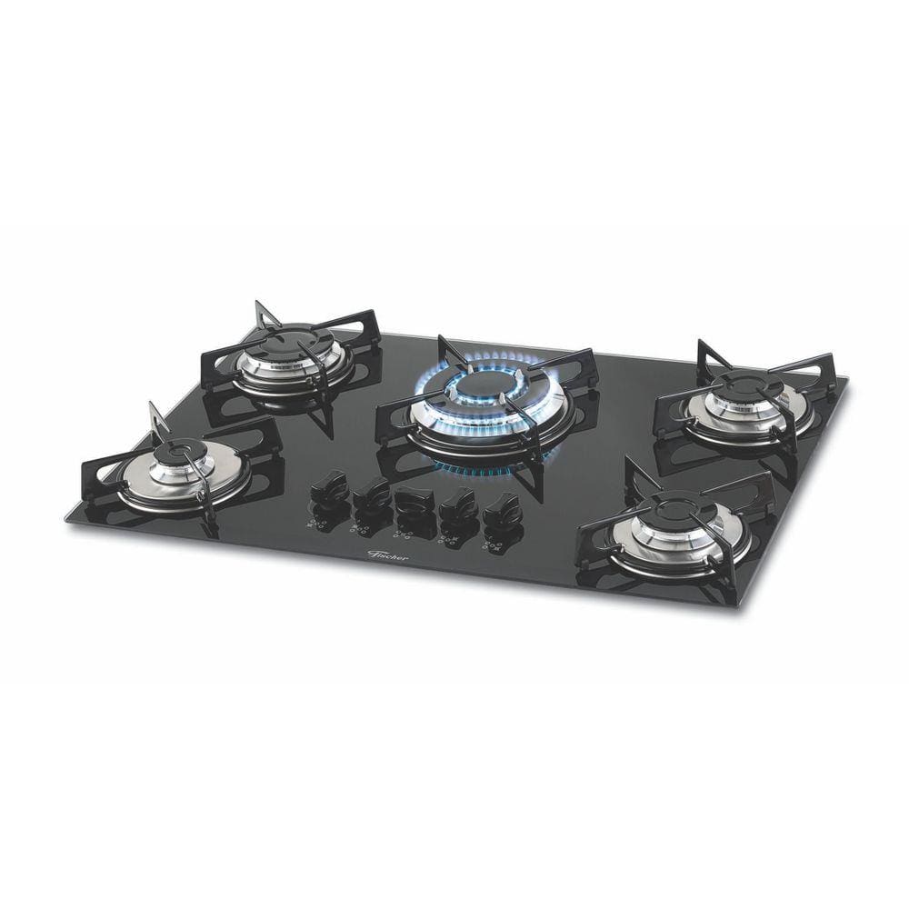 Fogão Cooktop Fischer 5 Bocas TC Gás Mesa Vidro - 1743-5733