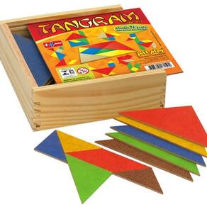 Tangram 10 Jogos Em MDF 70 Peças