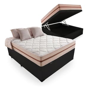 Cama Box Com Baú Viúva + Colchão De Molas Ensacadas - Anjos - Classic - 128x188x64cm