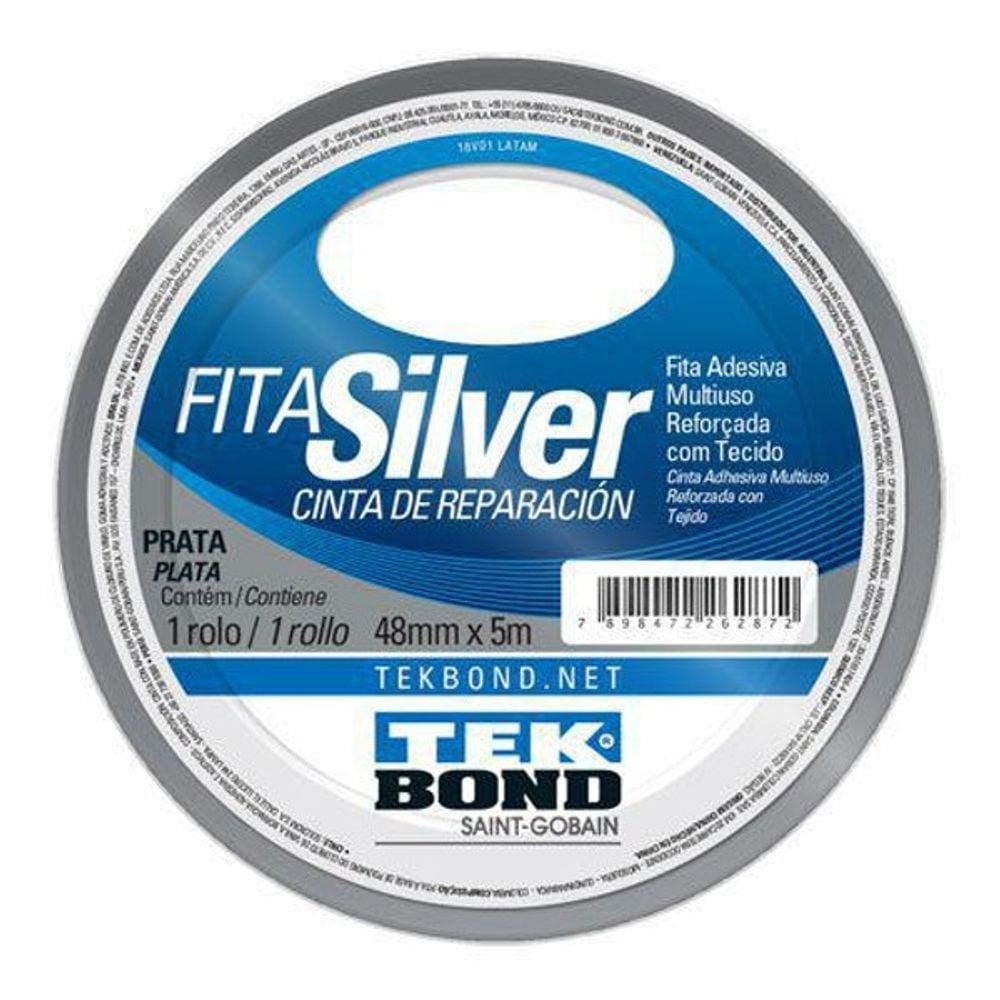 Fita Silver - Prata - 48Mm X 5M - Tekbond