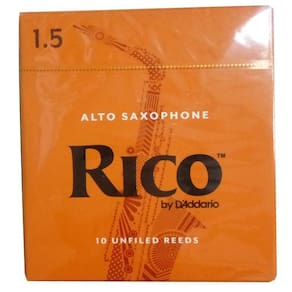Palheta Sax Alto 1,5 Rico Rja1015 Caixa 10 Palhetas Madeira