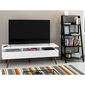 Rack para TV até 65 Polegadas Madesa Londres e Estante Escada