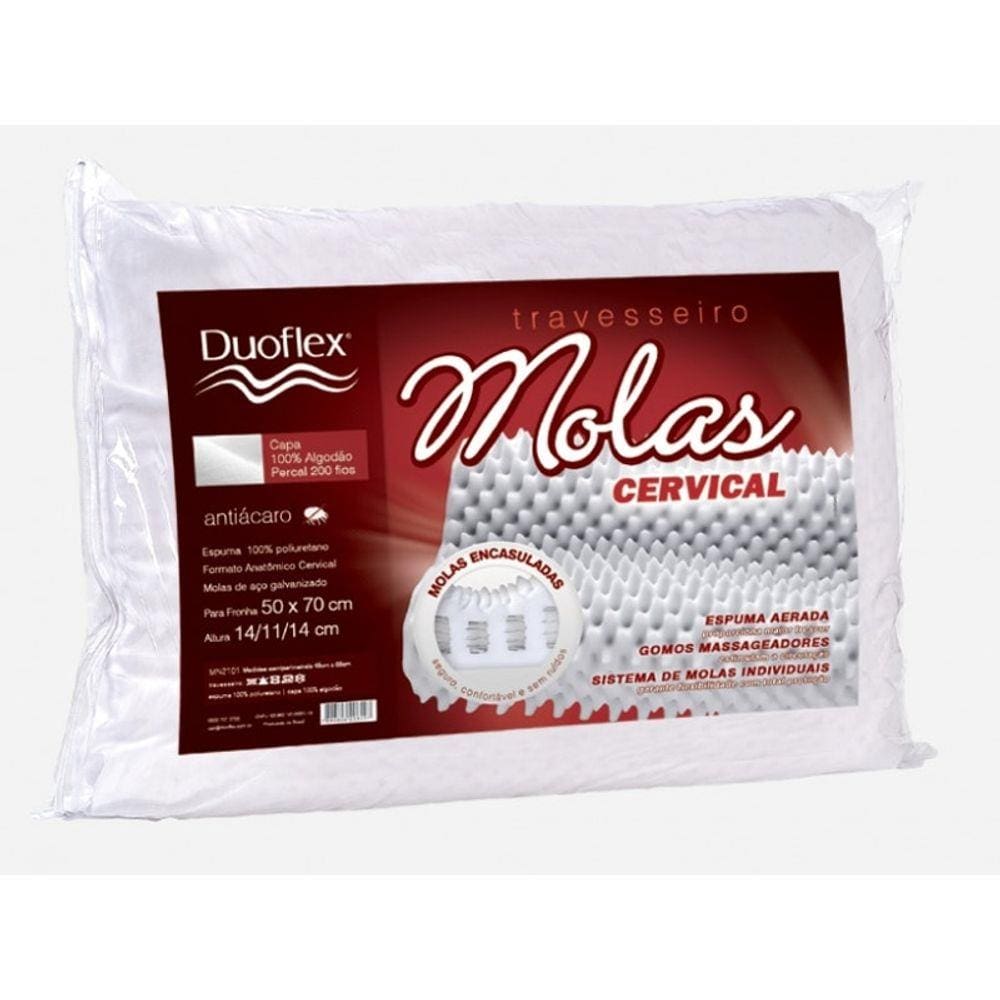 Travesseiro Duoflex Molas Cervical 50x70cm MN2101