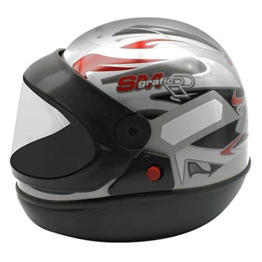 Capacete San Marino Taurus - Cor Prata - Tamanho 58