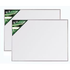 Conj. 2 Quadro Branco Standard 120x90 cm com Moldura de Alumínio