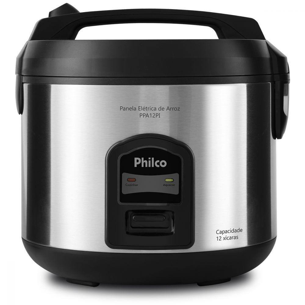 Panela de Arroz Preto/Prata Philco 220V PPA12PI