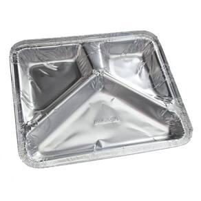 Marmitex de Alumínio com Capacidade de 950ml 3 Divisões com Tampa de Cartão Aluminizado com 10 Unidades Thermoprat
