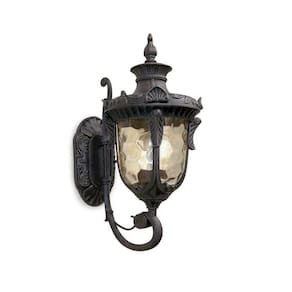 Arandela Colonial Luxo Vidro 1E27 24X43Cm