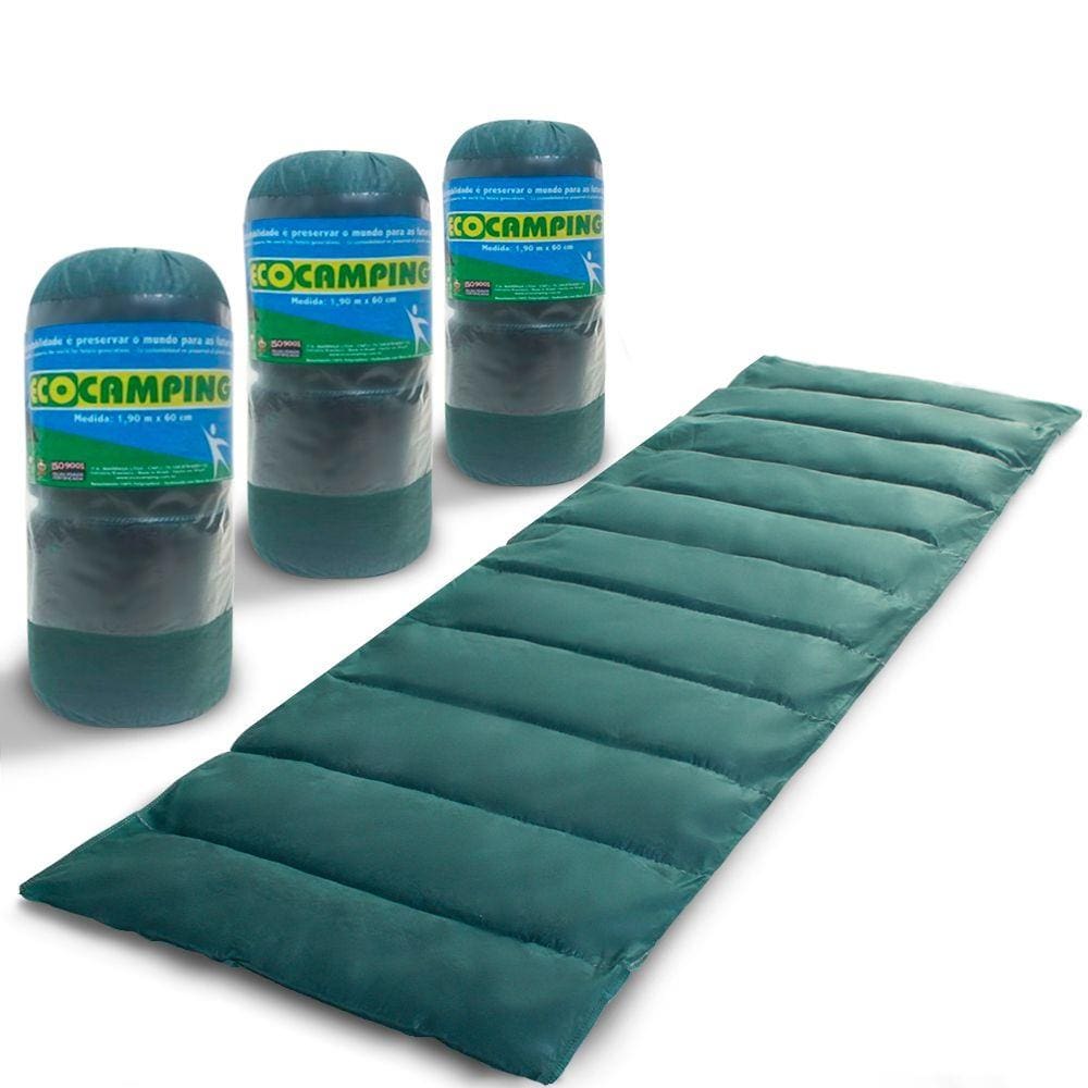 Kit 3 Colchonete Multiuso Solteiro Ginastica Yoga Exercício Academia Camping 190x60