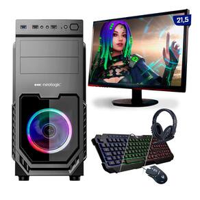 Kit PC Gamer Neologic Start NLI81627 Ryzen 3 3200G 8GB (Radeon Vega 8 Integrado) SSD 240GB + Mon 21,5"
