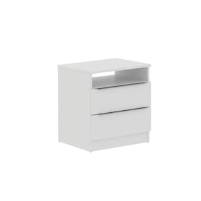 Criado-Mudo 2 Gavetas Branco Madesa