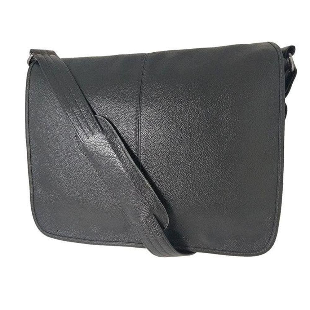 Bolsa Pasta Carteiro Masculina Tiracolo De Couro Legítimo