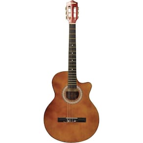 Violão Nylon Acústico Cutaway Marrom Com Tensor Urban