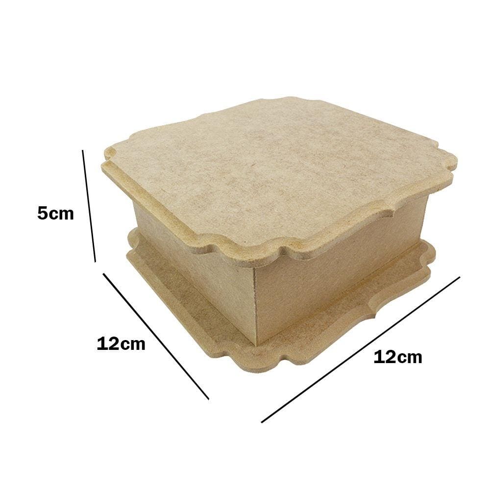 Caixa de Chá Trabalhadas com 4 divisórias em MDF ? 12x12x5cm