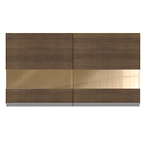 Armário Aéreo Glamy 120cm 2 Portas com VidroRusticMadesa