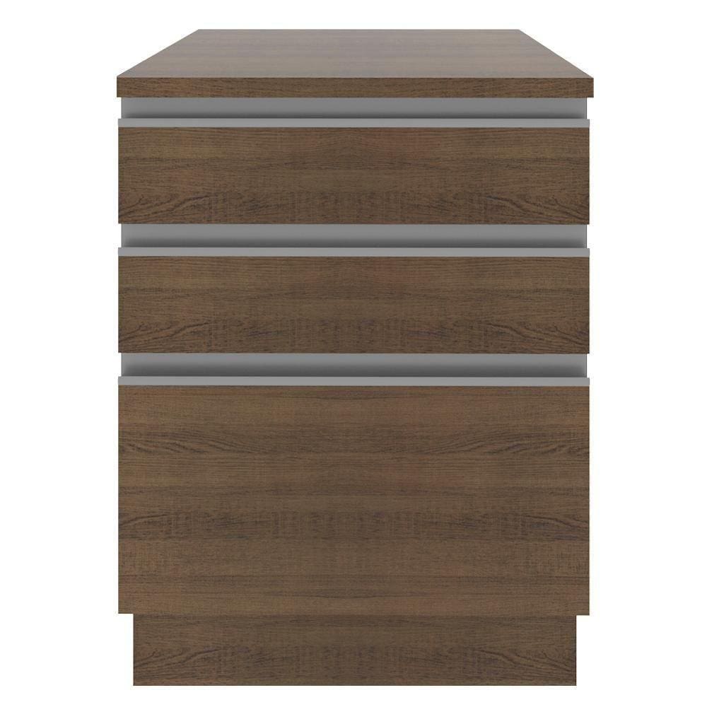 Balcão Glamy 60cm 3 Gavetas Rustic Madesa