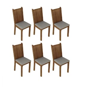 Kit 6 Cadeiras Rustic Pérola Madesa4290