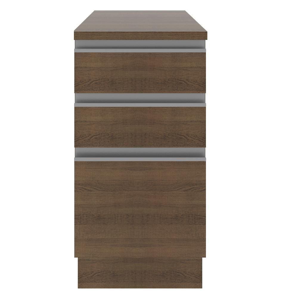 Balcão Glamy 40cm 3 Gavetas Rustic Madesa