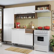 Cozinha Emilly Paneleiro Armario Balcão Branco Madesa