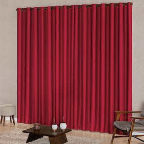 Cortina Para Janela 2,00M X 1,70M Tecido Oxford Vermelho