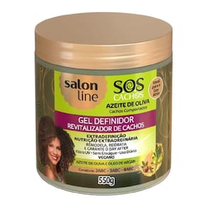 Gel Definidor Azeite De Oliva Sos Cachos 550G Salon Line