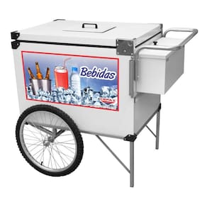 Carrinho de Bebidas com Rodas de Bicicleta e Guarda Sol - Cefaz