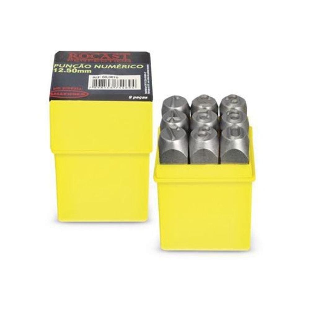 Punção Numérico 300 Mm 9 Peças Rocast
