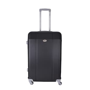 Mala de Bordo Pequena para Viagem Continental em ABS, Cadeado Embutido, Rodas Giro 360º IKA Preta